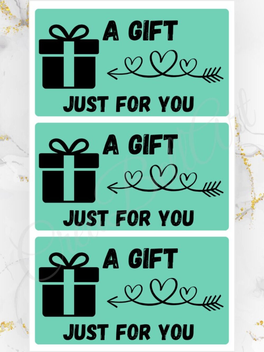 100 A Gift Just for you Stickers for Packaging | Small Business Labels